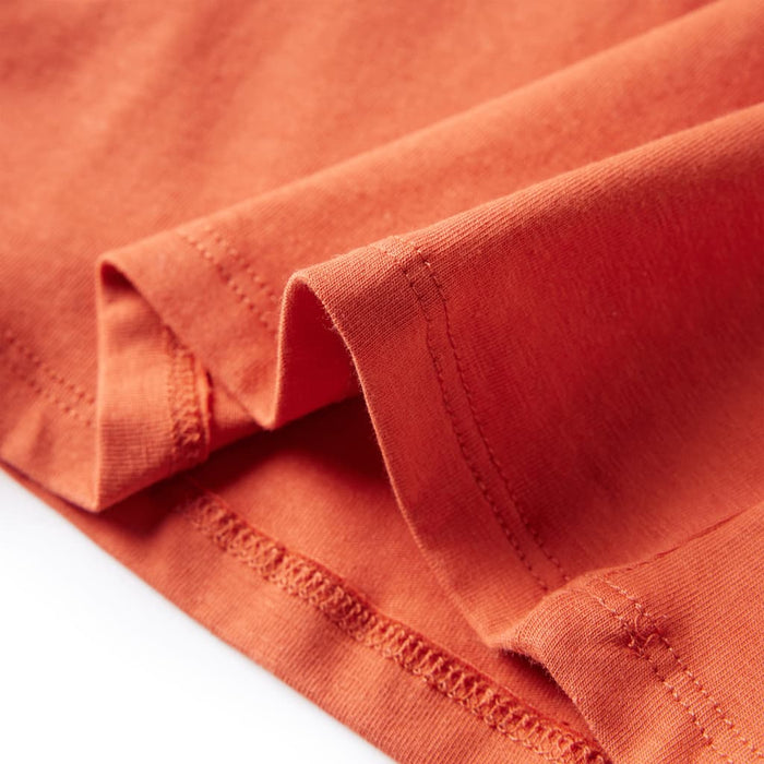 Tricou pentru copii cu mâneci lungi, portocaliu ars, 104 - WALTI WALTI