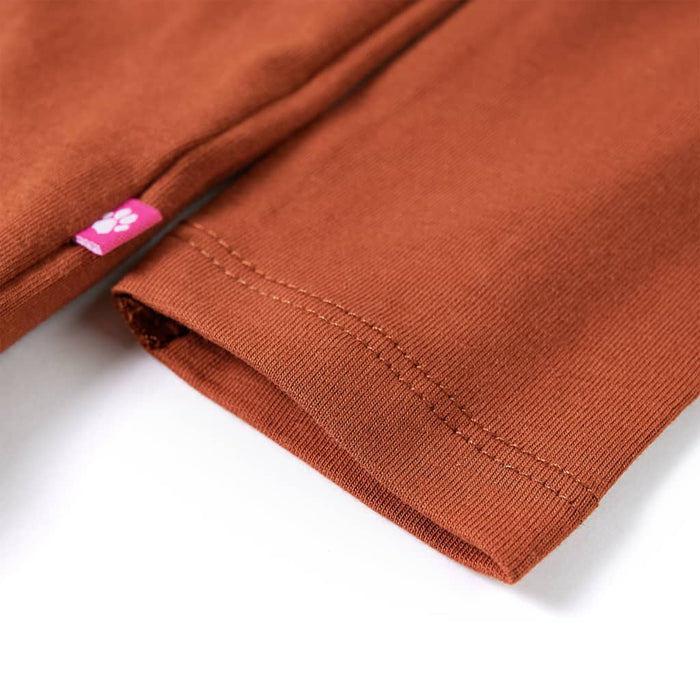 Tricou pentru copii cu mâneci lungi, coniac, 140 - WALTI WALTI