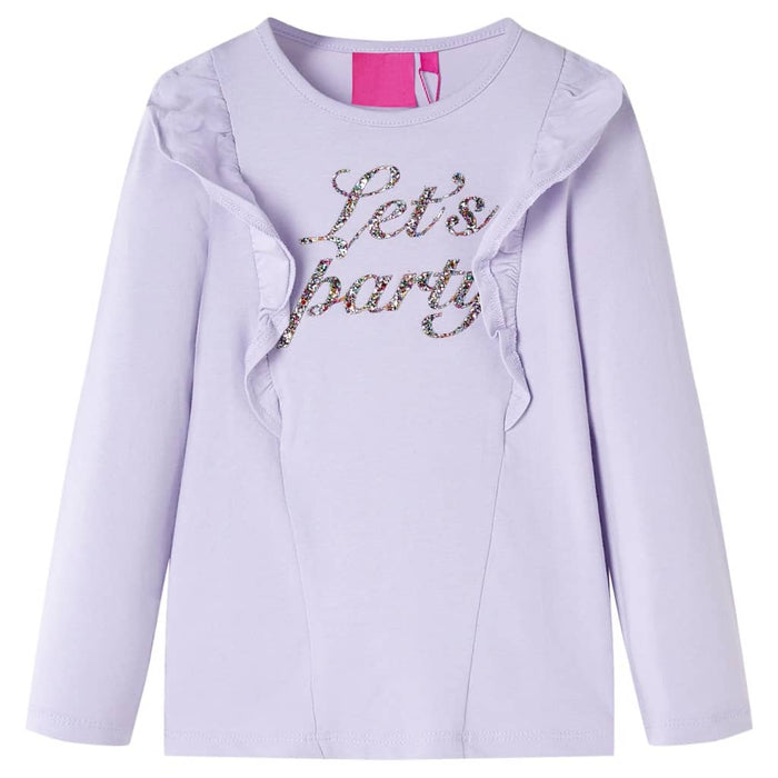 Tricou pentru copii cu mâneci lungi, lila, 116 WALTI