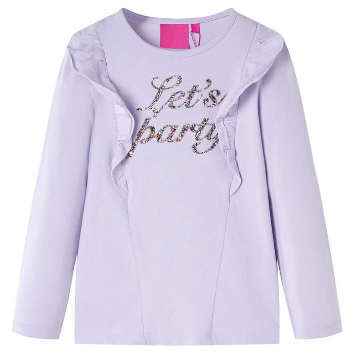 Tricou pentru copii cu mâneci lungi, lila, 128 WALTI