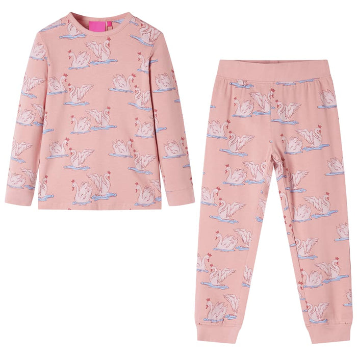 Pijamale pentru copii cu mâneci lungi roz deschis 116 WALTI