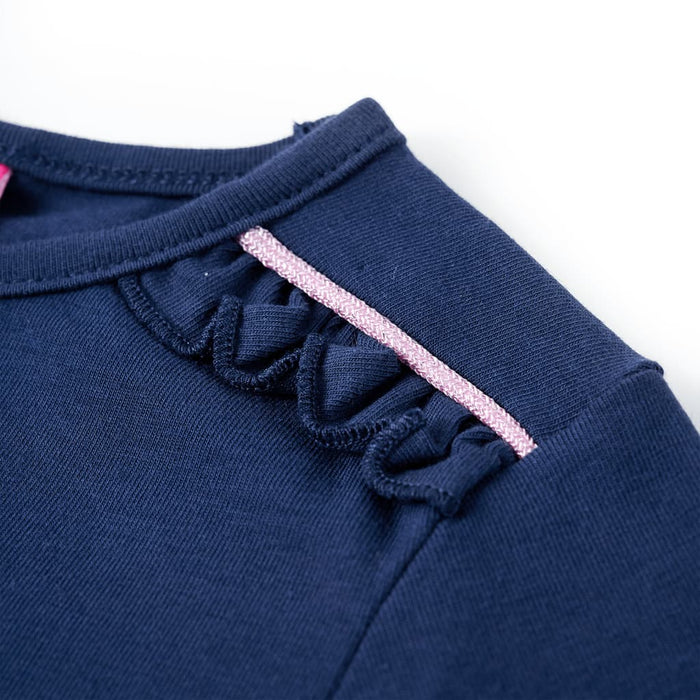 Tricou cu mâneci lungi pentru copii, bleumarin, 128 WALTI