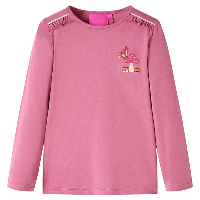 Tricou pentru copii cu mâneci lungi, zmeuriu, 116 WALTI