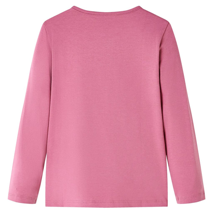 Tricou pentru copii cu mâneci lungi, zmeuriu, 116 WALTI