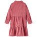 Rochie pentru copii cu mâneci lungi din catifea, roz antichizat, 92 - WALTI WALTI