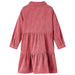 Rochie pentru copii cu mâneci lungi din catifea, roz antichizat, 116 - WALTI WALTI