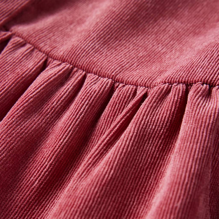 Rochie pentru copii cu mâneci lungi din catifea, roz antichizat, 140 WALTI