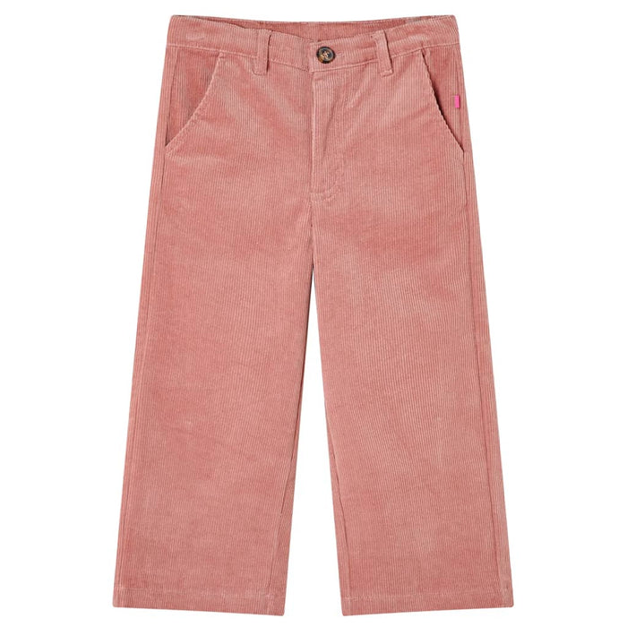 Pantaloni pentru copii din velur, roz antichizat, 92 WALTI
