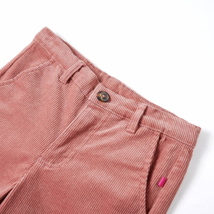 Pantaloni pentru copii din velur, roz antichizat, 104 WALTI