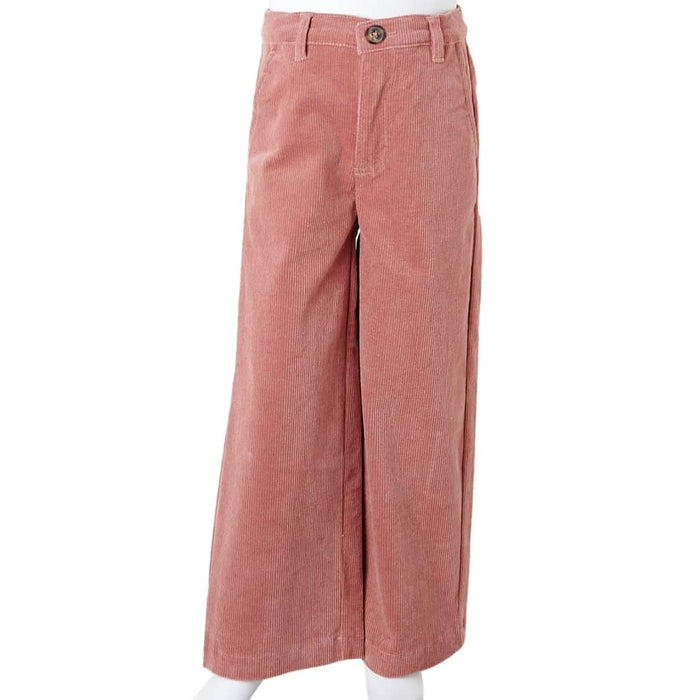 Pantaloni pentru copii din velur, roz antichizat, 128 WALTI