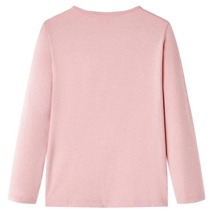 Tricou de copii cu mâneci lungi roz deschis 128 WALTI