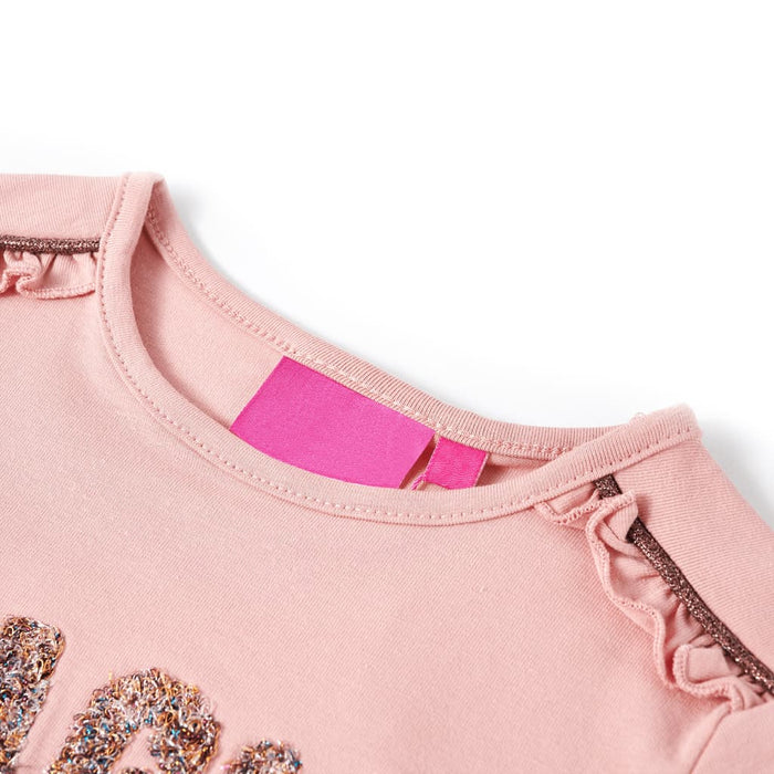 Tricou de copii cu mâneci lungi roz deschis 128 WALTI