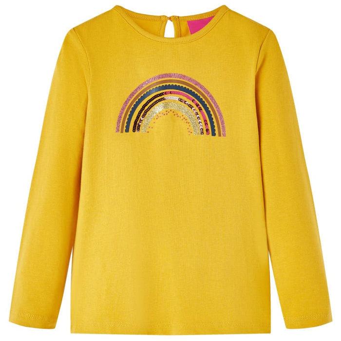 Tricou pentru mâneci lungi pentru copii, ocru, 116 WALTI