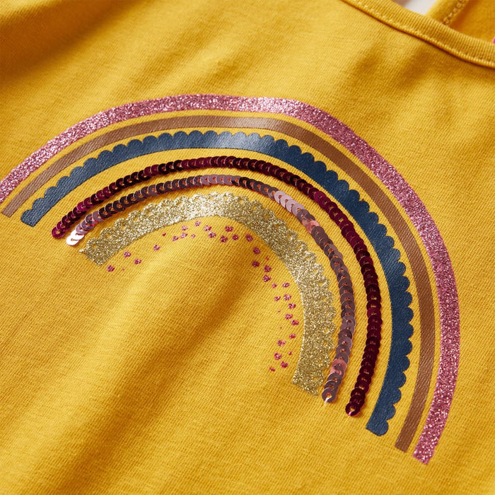 Tricou pentru mâneci lungi pentru copii, ocru, 116 WALTI