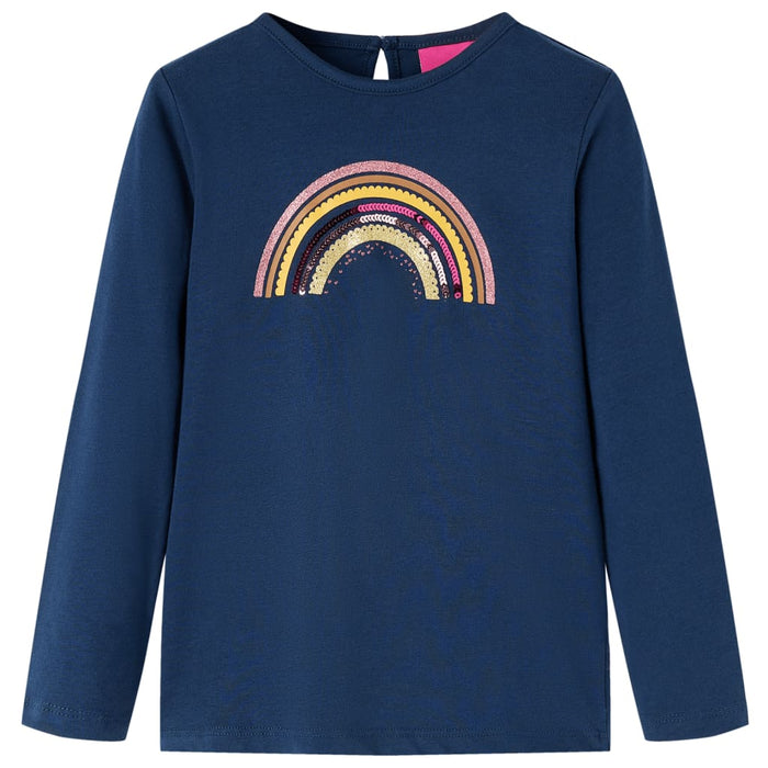 Tricou pentru copii cu mâneci lungi, bleumarin, 92 - WALTI WALTI