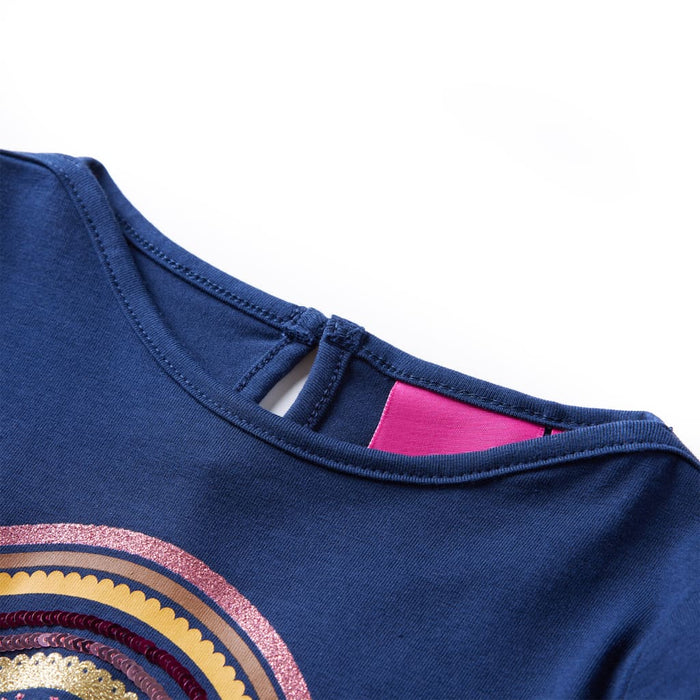 Tricou pentru copii cu mâneci lungi, bleumarin, 92 - WALTI WALTI