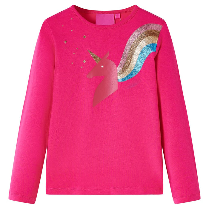 Tricou pentru copii cu mâneci lungi, roz aprins, 92 - WALTI WALTI