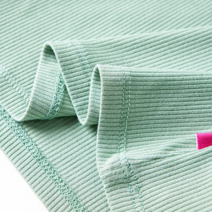 Tricou de copii cu mâneci lungi, guler tunică, verde mentă închis, 92 WALTI