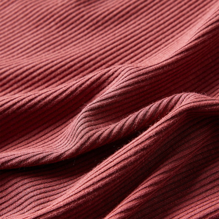 Tricou de copii cu mâneci lungi, guler tunică, roșu ars, 128 - WALTI WALTI