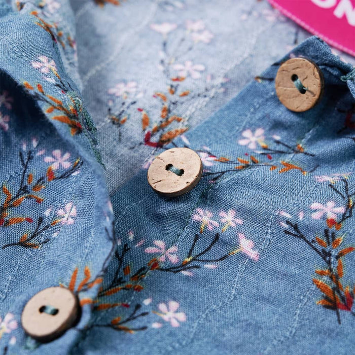 Rochie pentru copii cu mâneci lungi, albastru petrol, 92 - WALTI WALTI