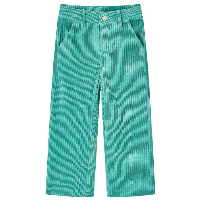 Pantaloni de copii din velur, verde mentă, 92 WALTI
