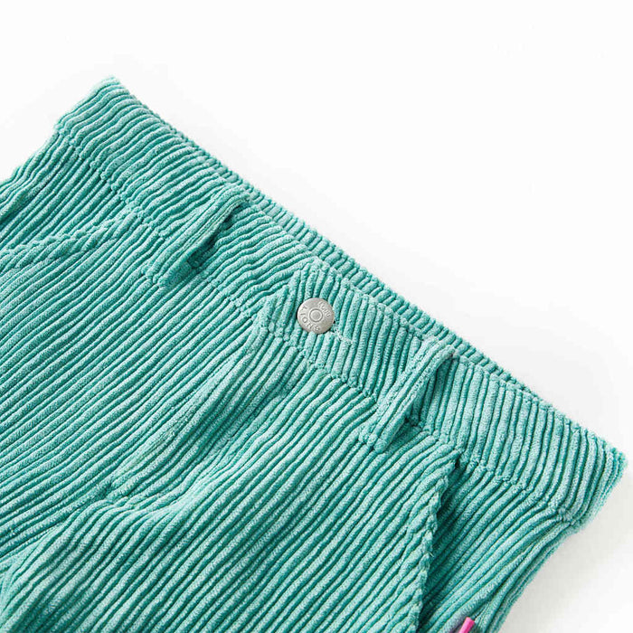 Pantaloni de copii din velur, verde mentă, 92 WALTI