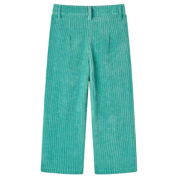 Pantaloni de copii din velur, verde mentă, 140 WALTI