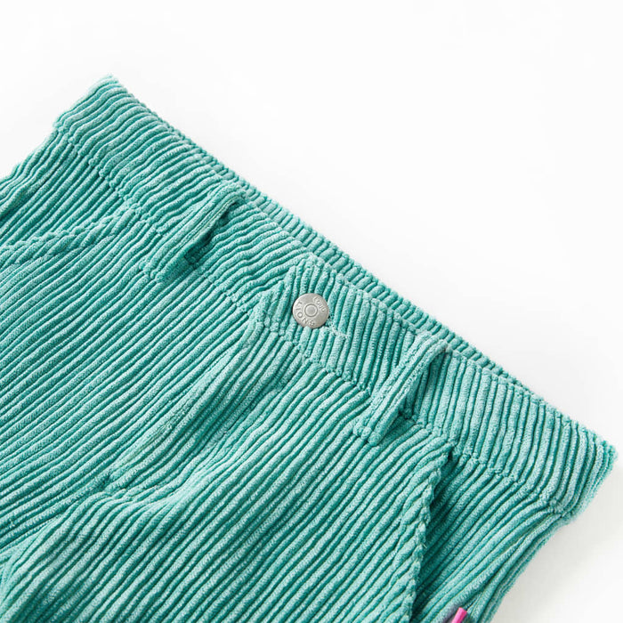 Pantaloni de copii din velur, verde mentă, 140 WALTI