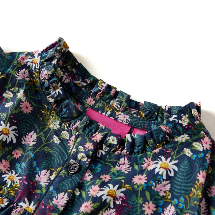 Rochie pentru copii cu mâneci lungi, albastru închis, 92 - WALTI WALTI