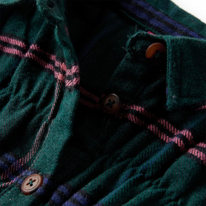 Rochie pentru copii cu mâneci lungi și volane, verde închis, 104 - WALTI WALTI