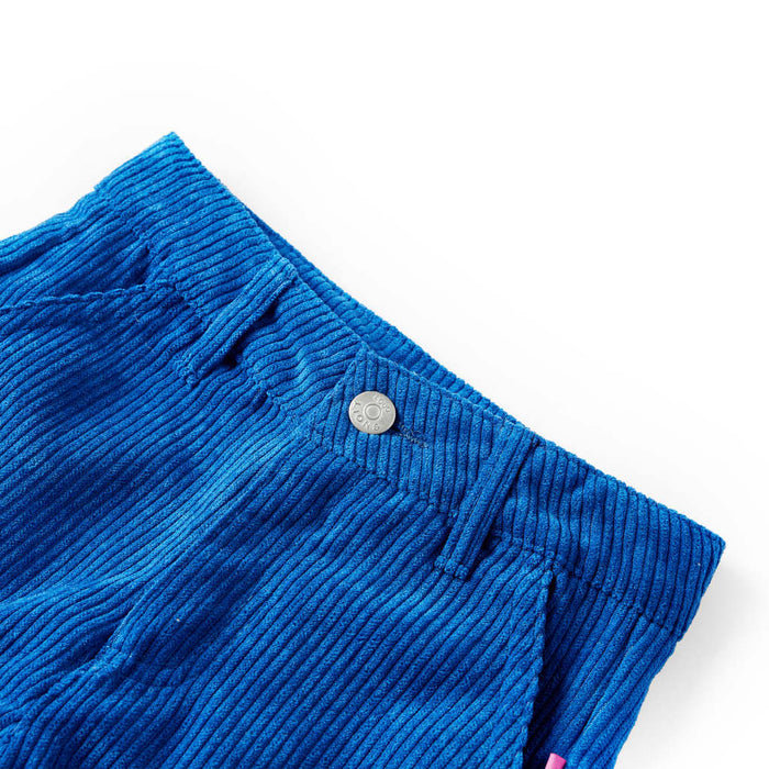 Pantaloni pentru copii, velur, albastru cobalt 92 WALTI