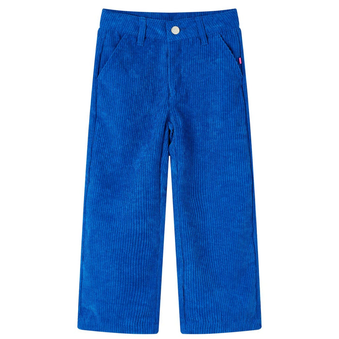 Pantaloni pentru copii, velur, albastru cobalt 104 WALTI