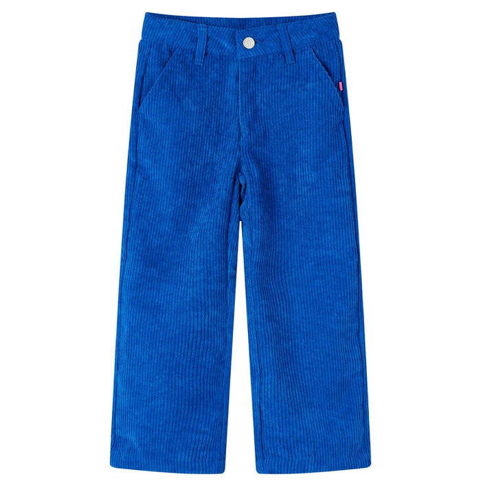 Pantaloni pentru copii, velur, albastru cobalt 116 WALTI