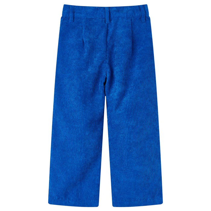 Pantaloni pentru copii, velur, albastru cobalt 116 WALTI