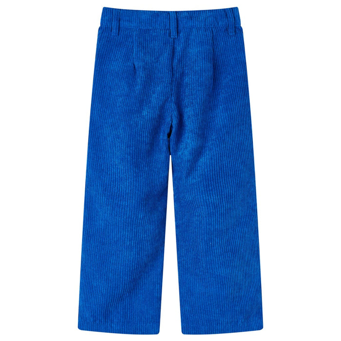 Pantaloni pentru copii, velur, albastru cobalt 128 WALTI