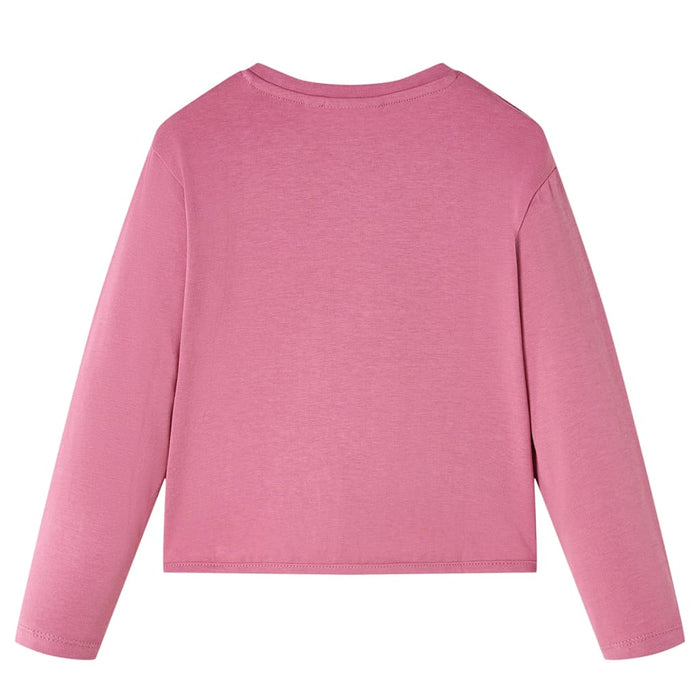 Tricou pentru copii cu mâneci lungi, zmeuriu, 104 - WALTI WALTI