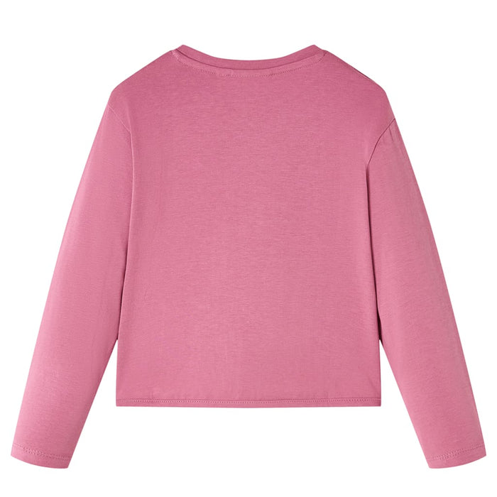 Tricou pentru copii cu mâneci lungi, zmeuriu, 128 WALTI