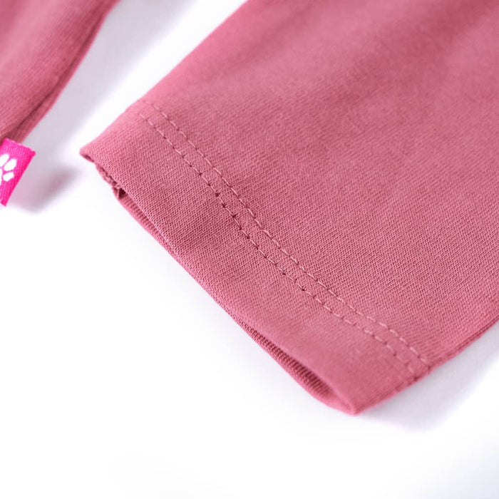 Tricou pentru copii cu mâneci lungi, zmeuriu, 128 WALTI