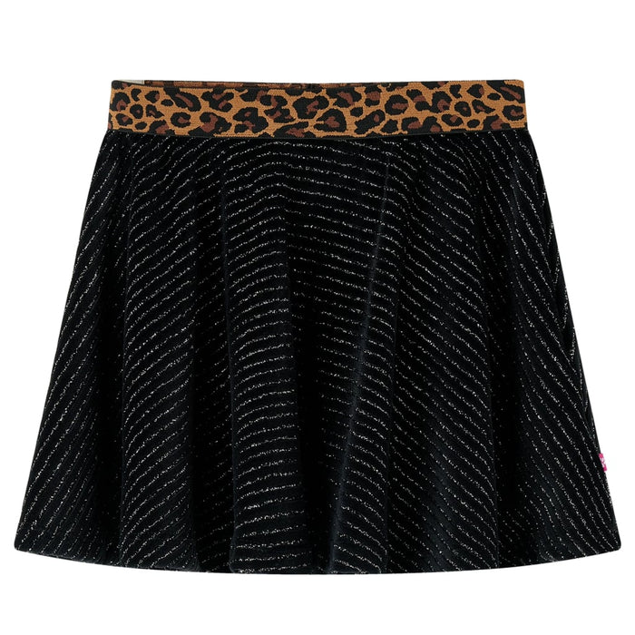 Fusta de copii cu talie tip leopard, negru, 116 WALTI