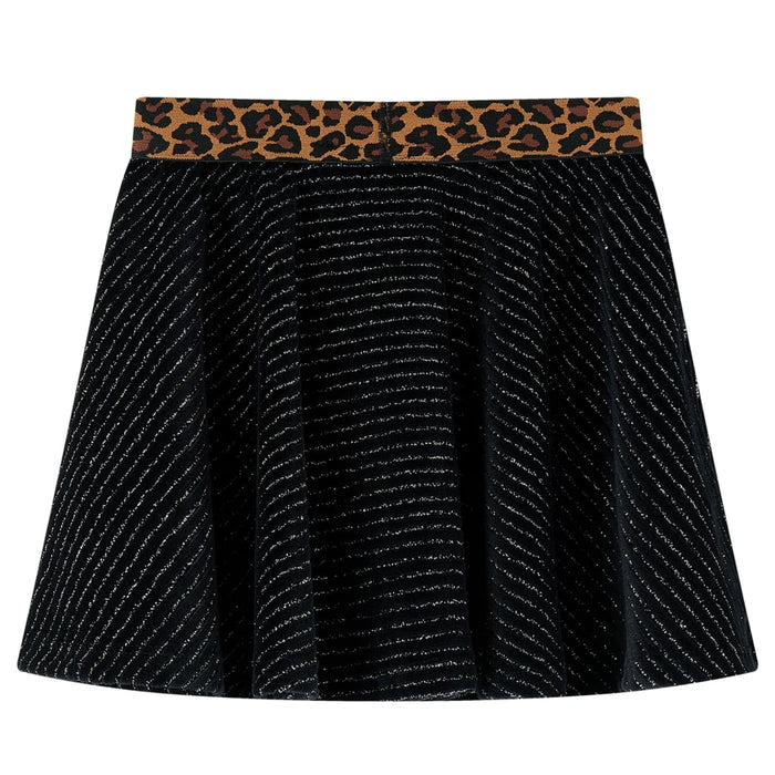 Fusta de copii cu talie tip leopard, negru, 116 WALTI
