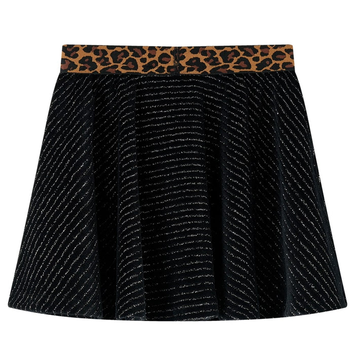 Fusta de copii cu talie tip leopard, negru, 128 WALTI