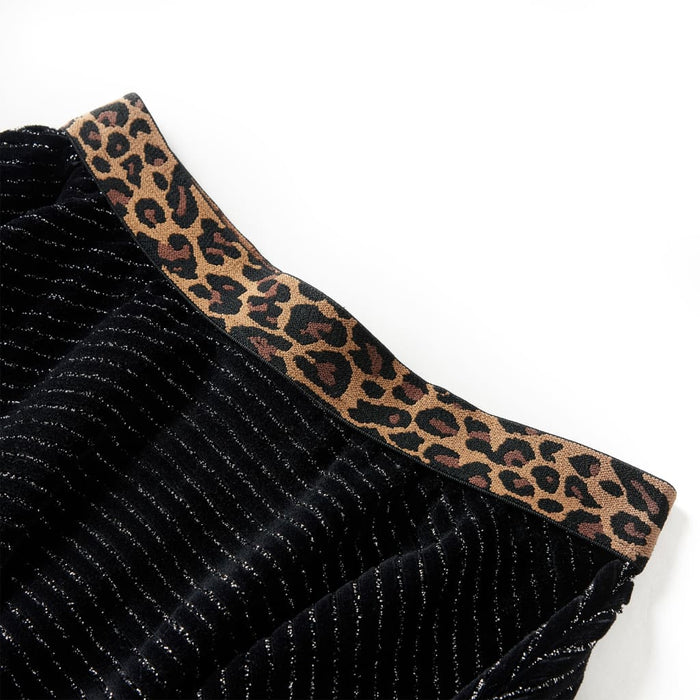 Fusta de copii cu talie tip leopard, negru, 128 WALTI
