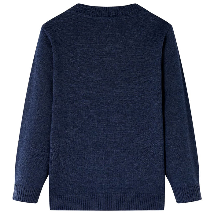 Pulover pentru copii tricotat, bleumarin, 140 WALTI
