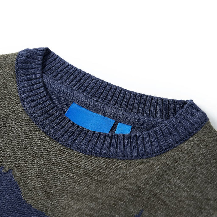 Pulover pentru copii tricotat, bleumarin, 140 WALTI