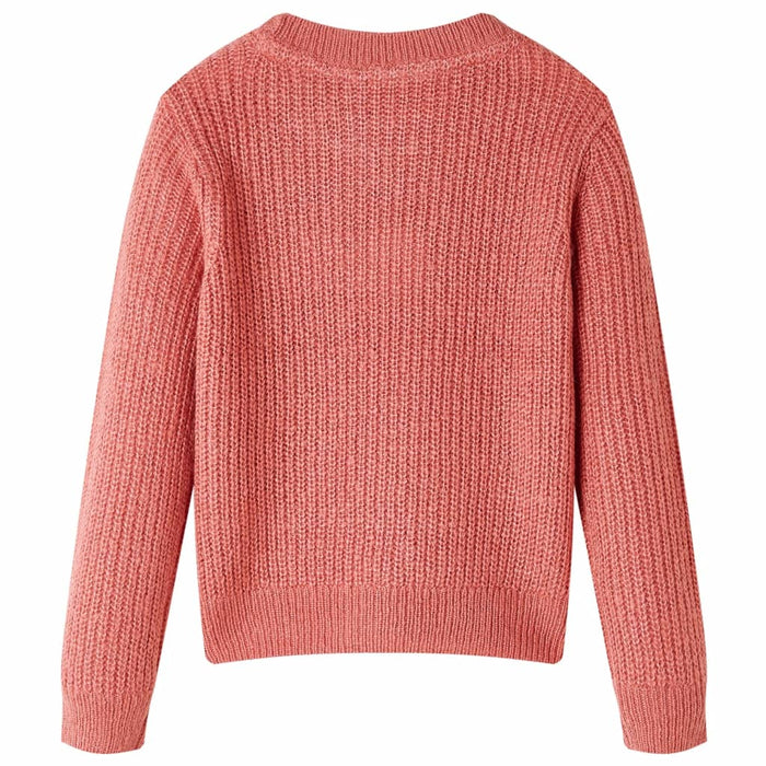 Pulover pentru copii tricotat, roz mediu, 128 WALTI