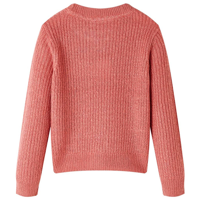 Pulover pentru copii tricotat, roz mediu, 140 WALTI
