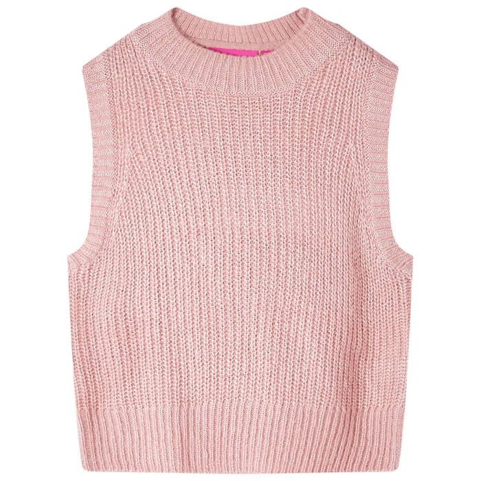 Vestă pulover pentru copii tricotată, roz deschis, 104 WALTI