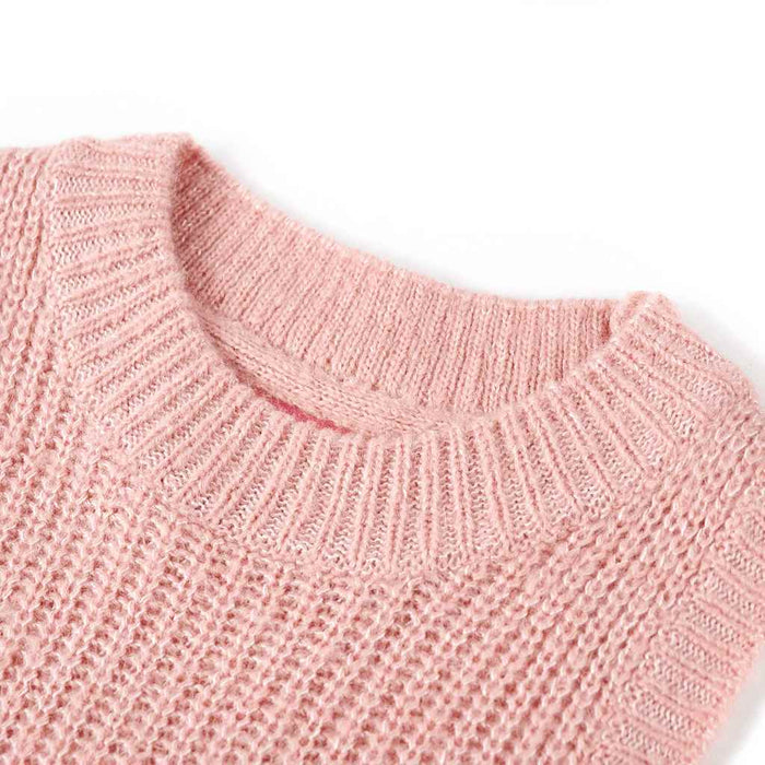 Vestă pulover pentru copii tricotată, roz deschis, 140 WALTI