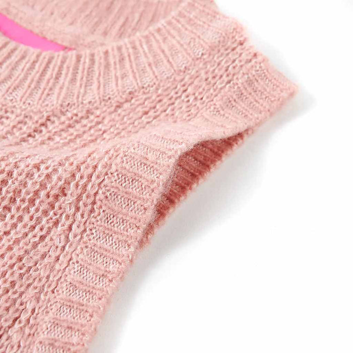 Vestă pulover pentru copii tricotată, roz deschis, 140 WALTI