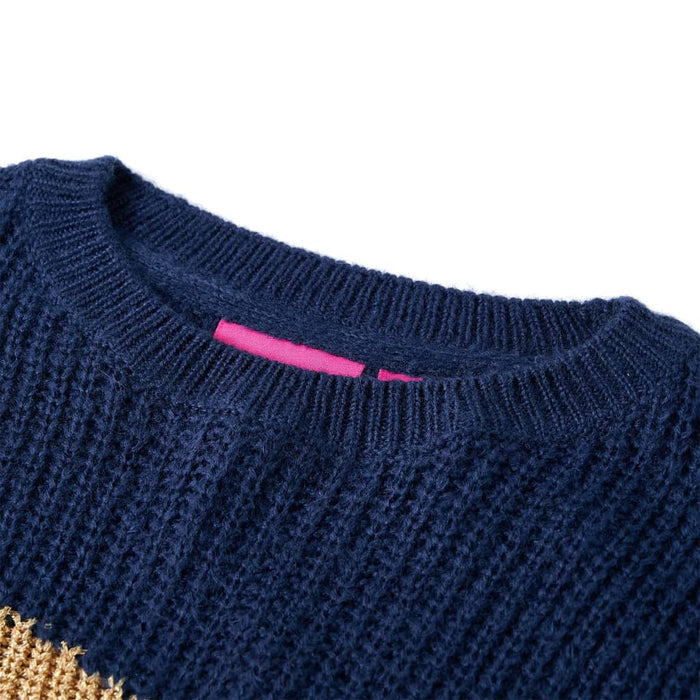 Pulover pentru copii tricotat, bleumarin, 104 - WALTI WALTI